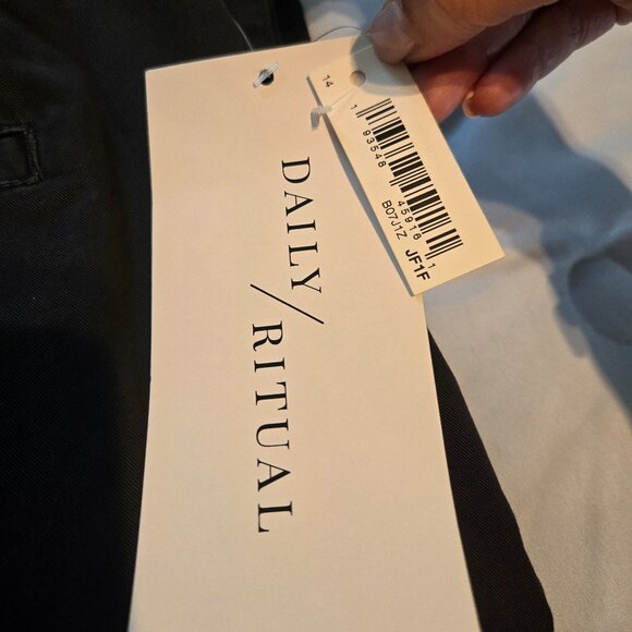 Daily Ritual Women's Washed Chino Wide Leg Pant – NWT DARK BLUE - Picture 7 of 8